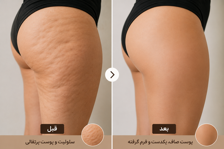 برس ضد سلولیت اصل | برس خشک بدن با الیاف طبیعی نارسیس و دسته بامبو | لایهبردار و ماساژور بدن